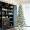 10ft. Pre-Lit Flocked Fir Artificial Christmas Tree, Warm White Lights